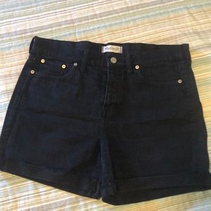 Madewell black denim shorts